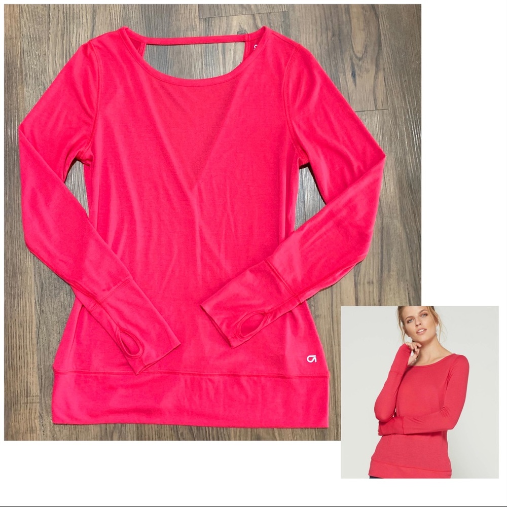 GapFit Long sleeve Open ‘V’ Back Sz S